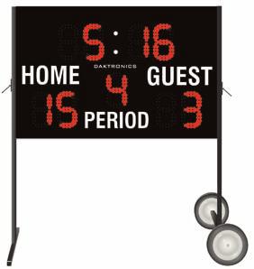 portable game/shot clock with its 12-hour internal rechargeable battery Compatible with other manufacturers' timing equipment Multisport displays The MS-2013 outdoor portable LED scoreboard offers a
