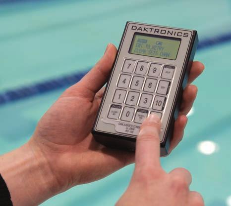 swimming features Fully compatible with Hy-Tek's MEET MANAGER software Downloads order of events in sequential order Accepts 500 entries with event numbers from 1 to 999 with or without A-Z