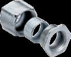 FITTINGS FOR IMC / RIGID Rigid Couplings Three Piece Type Die Cast Zinc / Malleable Iron / Steel E358457 For threaded Rigid or IMC