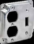 STEEL BOXES AND COVERS 4 Square Covers E358462 Includes hardware for mounting receptacles Available in 