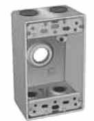 weatherproof junction box or as a housing for receptacles, switches and GFCI s E358462 Outlet Holes Hole Color