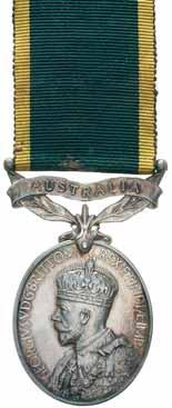 and Good Conduct Medals with Australia suspender, (GVR), (GVIR), (EIIR). All unnamed.