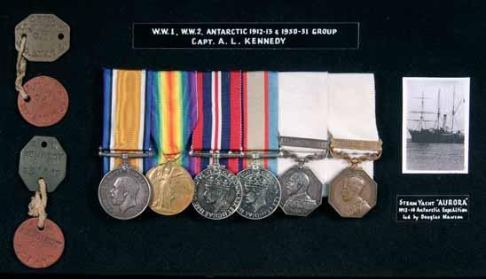 Served in Two Wars and On Two Antarctic Expeditions with Mawson - Cape Kennedy at AAT Named in His Honour 4624* Group of Six to Antarctic expeditioner: British War Medal 1914-18; Victory Medal