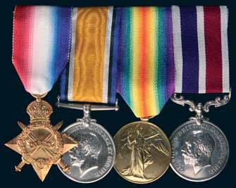 Meritorious Service to Australian Flying Corps 4656* Group of Four: Military Medal (GVR); 1914-15 Star; British War Medal 1914-18; Victory Medal 1914-19. 8756 Sjt A.S.Brabham 104/Howz.By Aust:F.A. on first medal, 8756 Gnr A.