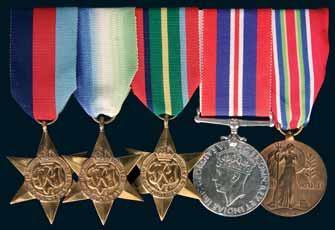 Display court mounted, bump on bottom edge of last medal and contact marks, otherwise very fine - extremely fine. $200 William Cyril Woods born 12Apr1905 at Chillagoe, Queensland; Enl.