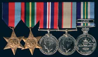 4685 Group of Four: 1939-45 Star; Pacific Star; War Medal 1939-45; Australia Service Medal 1939-45. NX169667 D.R. Tasker. All medals impressed. Uncirculated.