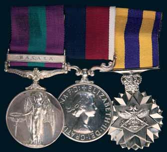 Trio to Member of Snow Gum Force - Thailand 4695* Trio: General Service Medal 1918-62 (EIIR Dei Gratia), - clasp - Malaya; Royal Air Force Long Service and Good Conduct Medal (EIIR coinage bust);