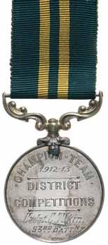 Ikin 93rd Battn.; also District Series 1913-14, silver and enamel badge inscribed to Cadet C.T.Ikin. I.