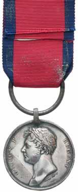 4752* Waterloo Medal 1815, with original suspender. David Restrick, 32nd Reg. Foot, 1st Batt. Impressed.
