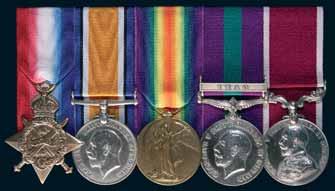1. C.C. Collins. A.S.C. on second and third medals, M-17147 C.Q.M. Sjt: C.C. Collins. R.A.S.C. on last medal. All medals impressed. Court mounted, very fine.