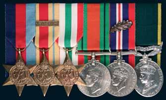 4928 Group of Eight: 1939-45 Star; Africa Star, - clasp - 1st Army; Italy Star; Defence Medal 1939-45; War Medal 1939-45; General Service Medal 1918-62 (GVIR Indiae Imp), - two clasps - Palestine