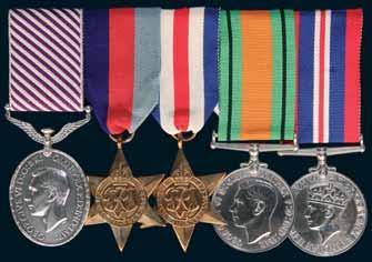 Neville W. Larman on the last medal. The first five medals pantograph engraved except for 1945 on bottom arm of the first medal which is engraved, the last medal impressed. Very fine - good very fine.