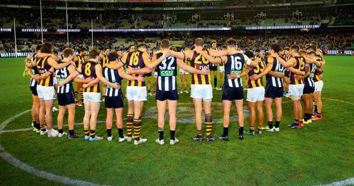 20 CHAIRMAN S REPORT 21 MARK OF RESPECT Hawthorn and Collingwood players linked arms after their game at the MCG on July 3 for a minute s silence in a fitting tribute to Adelaide Crows coach Phil
