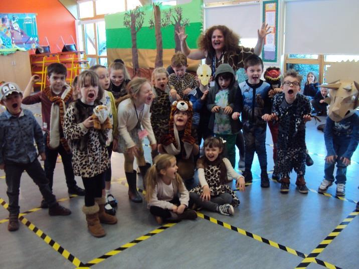 Class 1 & 2 Dinosaurs Class 1 & 2 have based their learning around the theme of DINOSAURS this half term. They had a Dino Disco to mark the end of a very fun and busy few weeks!