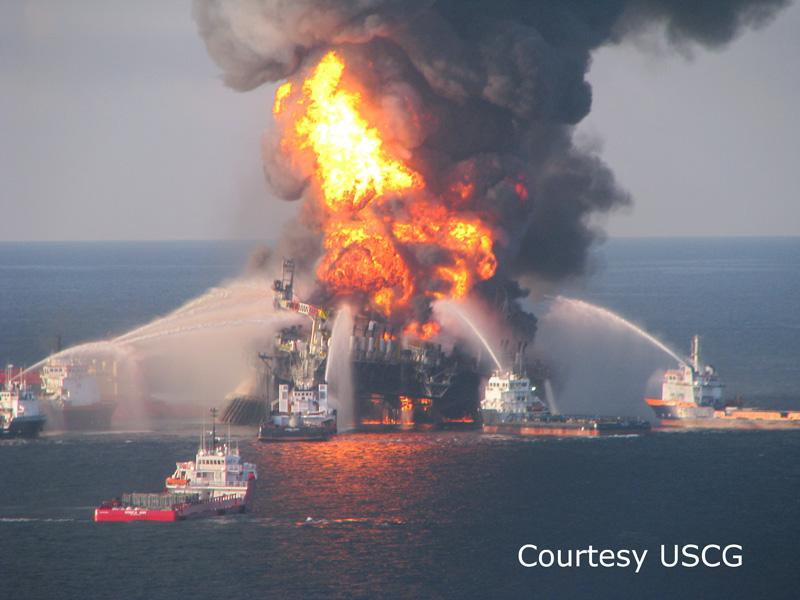 Oil Spill On April 20, 2010, the Deepwater Horizon, an oil drilling rig, exploded. The drilling rig was located approximately 50 miles southeast of the Mississippi River in the Gulf of Mexico.
