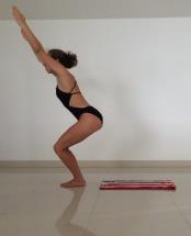 PART 3 - ACROBATICS TEST 5: FRONT ROLL Starting Position: Standing position with legs together and extended and arms extended overhead, shoulder-width apart, palms facing in.