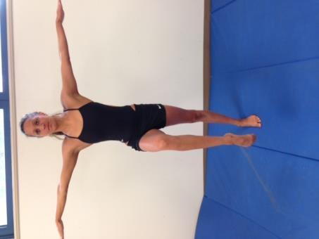 TEST 7: BALANCE WITH BENT LEG (Draw) Starting Position: Standing position with both feet on the ground, arms extended to the side, parallel to the ground and in line with shoulders, palms down.