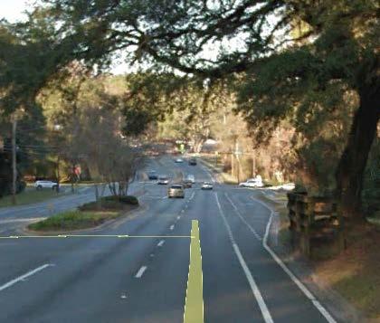 Thomasville Road at Hermitage Boulevard/Sandhurst Road Visibility of traffic signals for Thomasville Road approaching traffic (short- and midterm) Crash history - 52 crashes with 17 northbound rear