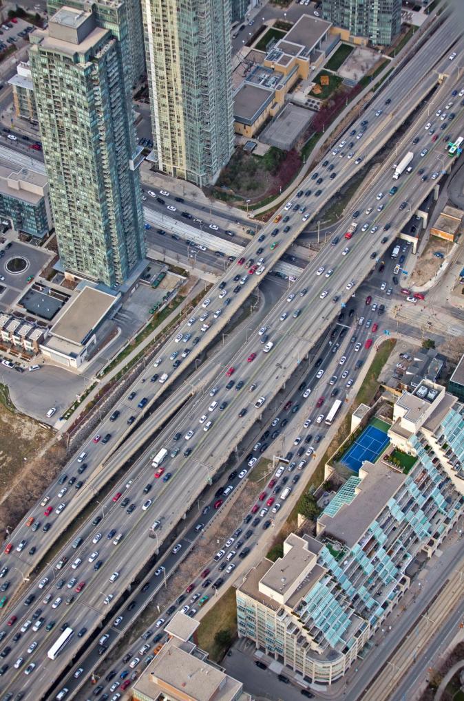 Increasing Gardiner Expressway capacity through pavement markings and a potential managed lane system west of downtown Toronto.