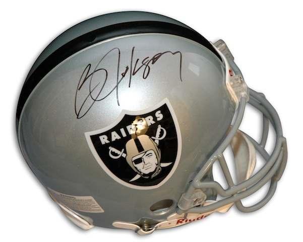 Oakland Raiders 1. Autographed Bo Jackson Raiders Proline Helmet (BWU001-02) $405 2. Bo Jackson Signed Pro-Style Custom White Jersey JSA & Jackson Holo (BWU001-01) $362 3.
