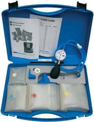 Cuffs # 1-4 Hand Pump with hand infl ator, 200 mmhg, connecting tube (100 cm), positive locking connectors and infl