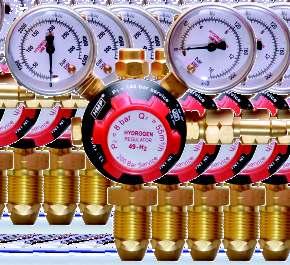 VARIOUS GAS PRESSURE REGULATORS GAS PRESSURE REGULATORS-HYDROGEN Model 49-H 2 Double Stage Regulator Inlet Pressure 0-200 bar (Max) Outlet Pressure