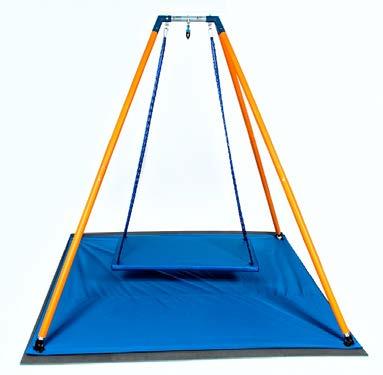 WHEN THERAPY IS FINISHED, DISASSEMBLE THE SWING AND STOW IT AWAY ONLY ACCESSIBLE TO TRAINED PERSONNEL. SWING FULLY ASSEMBLED (shown with optional foam padding) To disassemble, reverse the above steps.