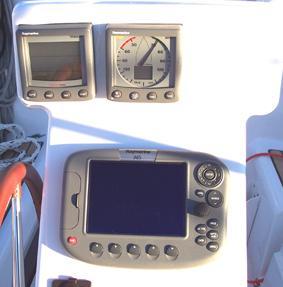 Page 8 Navigation Instruments Navigation Instruments Lazyitis is equipped with instruments which gives you boat speed, depth of water and wind speed and direction.