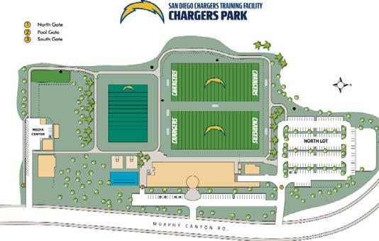 GETTING TO CHARGERS PARK From San Diego International Airport: Exit the airport heading east on North Harbor Drive...Turn left onto W. Grape Street.