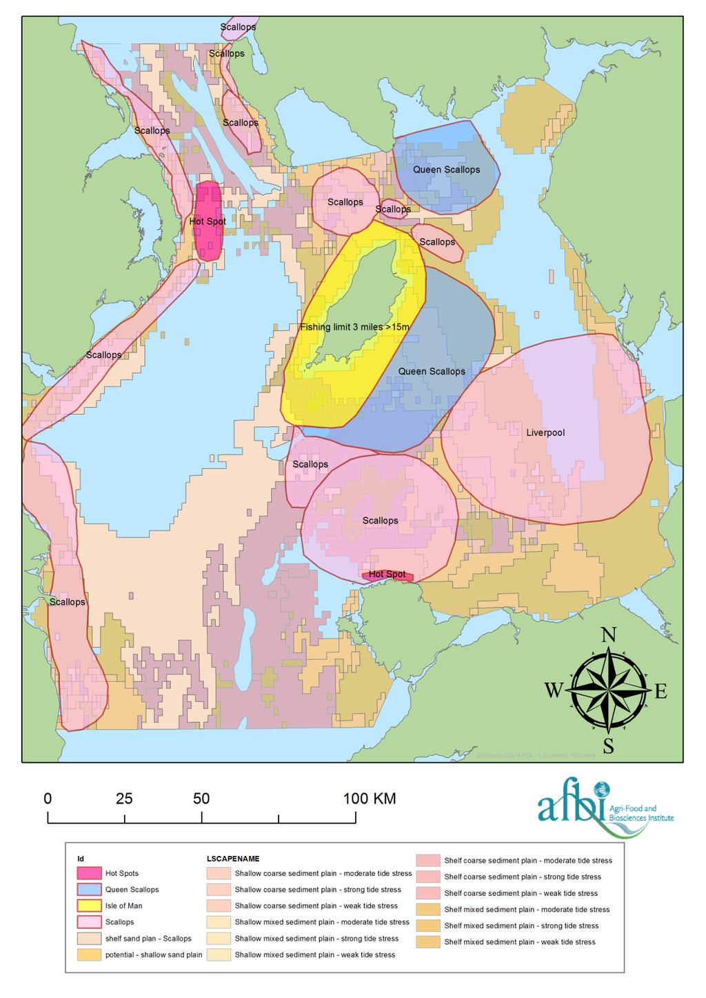 Scallop Areas: Additional habitat work Figure 1 Areas and habitats