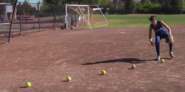 Drill for Fielding Bunts for Advanced Players A good drill to work on scooping up a bunt is to line up 5 balls and then