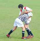 8 Making or taking contact Contact is unavoidable in rugby, but the most effective body position in contact is also the safest.