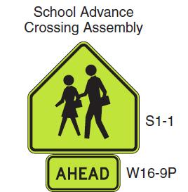 School Advance Crossing Assembly Section 7B.