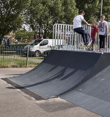 equipment onto a suitable surface: 3 x Quarter Pipe 1.2m high x 2.4m wide x 3.