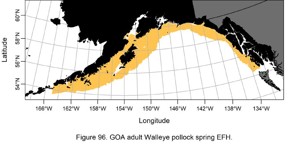 Appendix E Maps of Essential Fish Habitat Figure E- 1 EFH Distribution of GOA Walleye Pollock