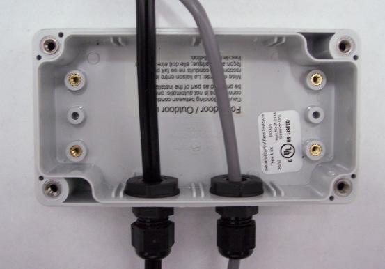 freely separate from the bottom section of the control panel. Unfasten Screws Unfasten Screws Watertight Cable Grips 5.