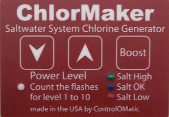CHANGING POWER LEVELS ChlorMaker DO is designed with 10 power level settings. ChlorMaker DO is set to power level 3 straight from the factory.