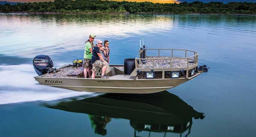 New for 2017! If you re into bowfishing, here s your dream boat! Our 2072 Sportsman features an elevated shooting deck and a custom generator-powered light kit, both removable for maximum versatility.