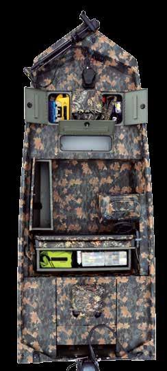 Storage under the seats hides your shotguns, and the 86-inch beam means there s lots of space for all your gear.