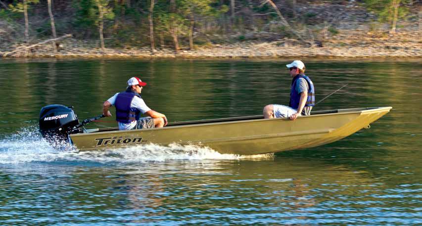 Sized right for rivers, tailraces and smaller lakes, the 16-foot and 14-foot tiller models feature Triton s legendary all-welded.