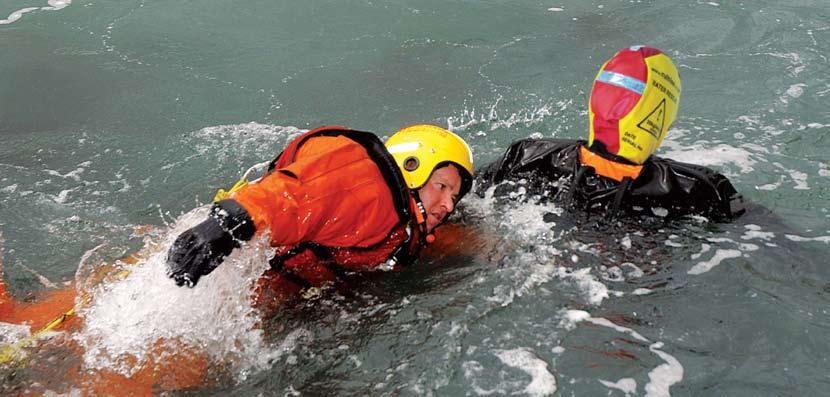 WATER RESCUE The Water Rescue dummy that realistically simulates both the weight and posture of a casualty in water.