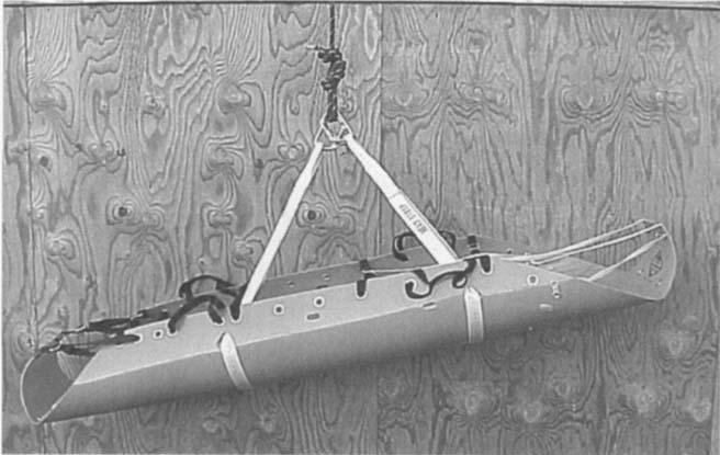 430 Rescue Figure 18.13 orientation. This SKED litter is rigged for hauling or lowering in the horizontal Figure 18.
