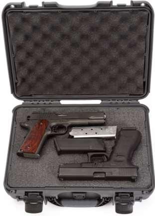 Lockable Firearm Cases Nanuk 910 2 Gun Case Outside 14 x 11 x 5 Power Claw Latches Waterproof, etc