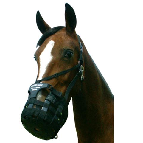 3 Best Friend Have-a-Heart Grazing Muzzle: This "all-in-one" grazing muzzle has a durable, reinforced rubber bottom and reinforced straps already attached to a halter with an expandable noseband to