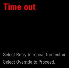 Select Retry to repeat the Automatic Circuit Leak Test & Compliance test. or Contact service if this error condition persists.