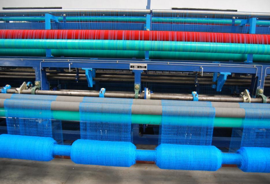 The net is then washed in tank. It is then Stretched Lengthwise in a length stretching machine.