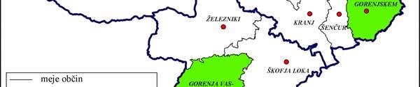 39 Preglednica 27: Osnovni podatki o statistični regiji Gorenjska (SURS, 2005) Gorenjska % v Sloveniji Število prebivalcev 196.716 9,9 % Površina 2.