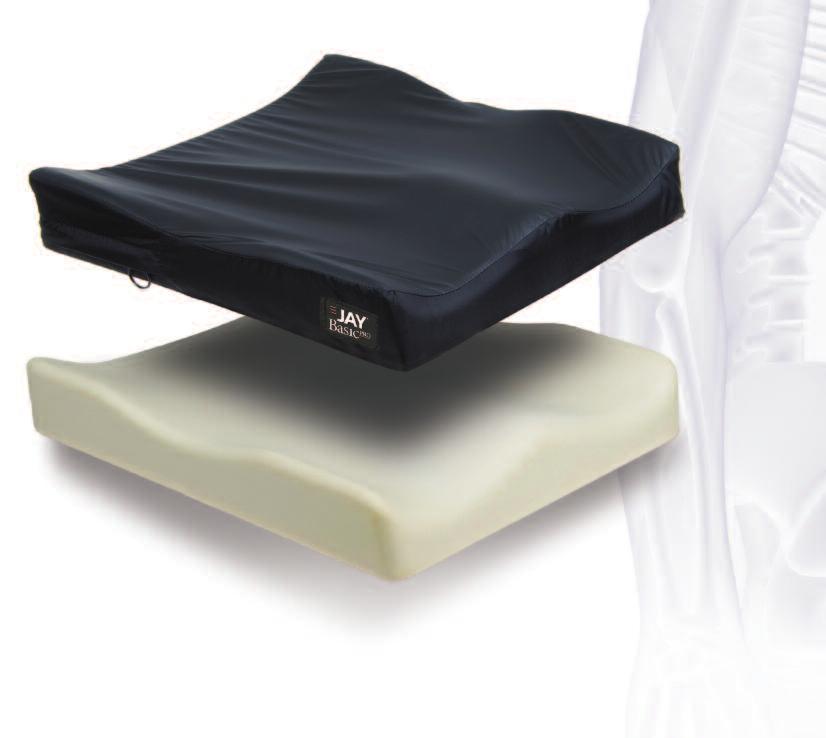 The JAY Basic PRO is a soft, moderately contoured, durable foam base with an easy-to-clean cover designed for the client at very low risk of skin breakdown, who requires mild to moderate stability.