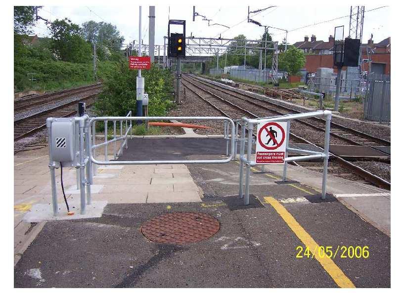 station staff Barriers lowered by