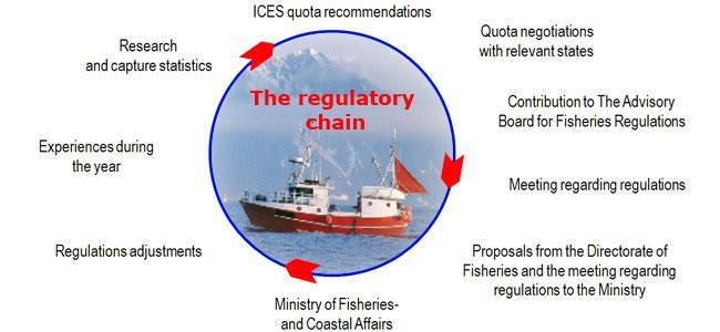 The regulatory chain of Norwegian fishery management. From the fisheries.no website (R3).